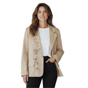 Chico’s Tan & Black Jacket Size 16